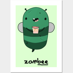 Kawaii Bee Zombie Posters and Art